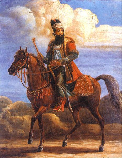 Persian dignitary on horseback, Aleksander Orlowski